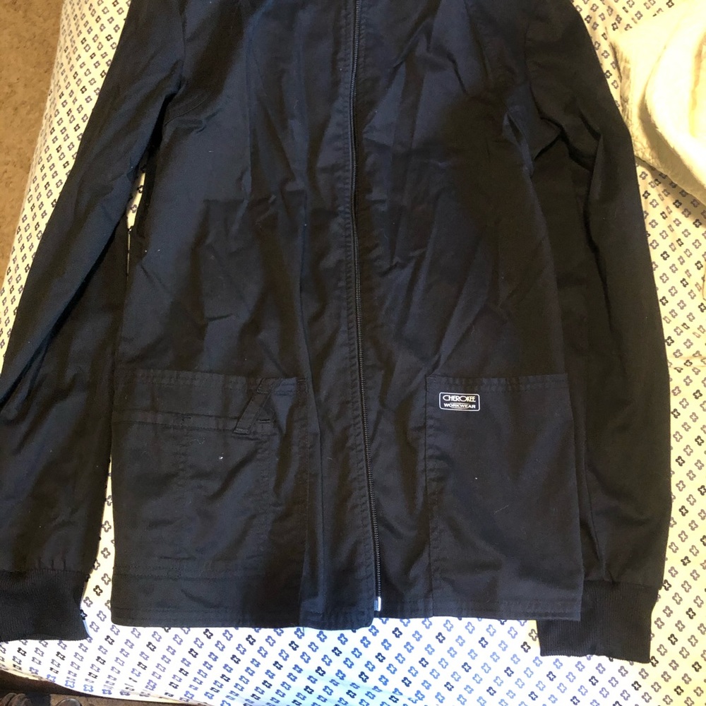 Cherokee long sleeved scrub jacket